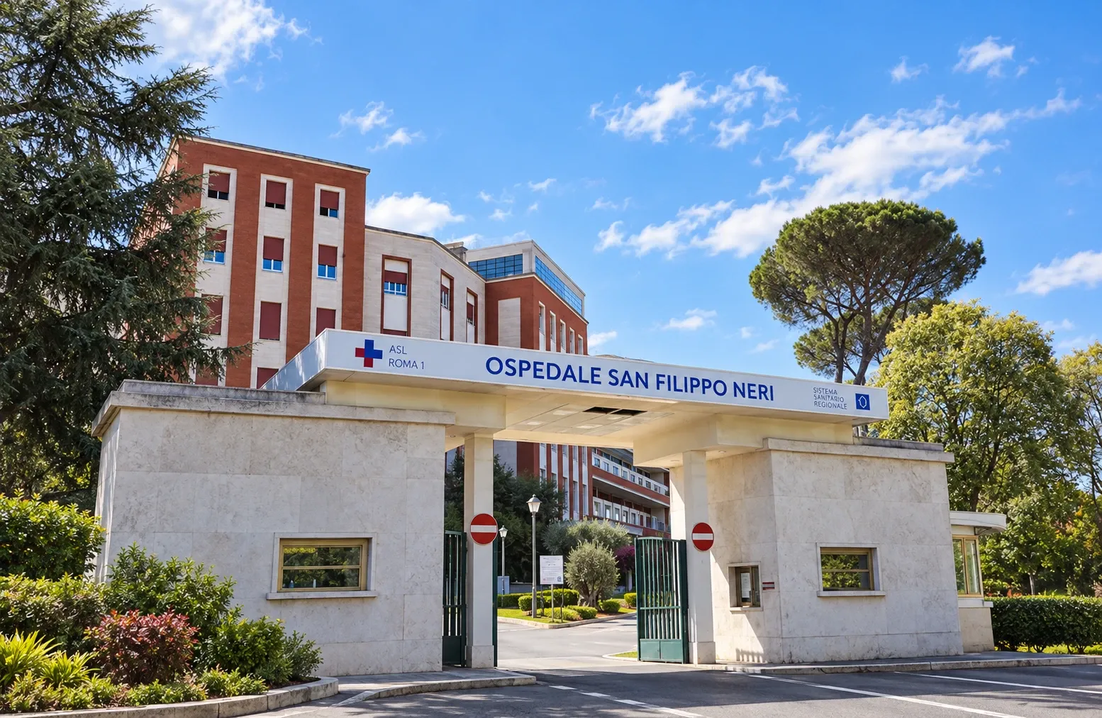 Ingresso dell’Ospedale San Filippo Neri a Roma